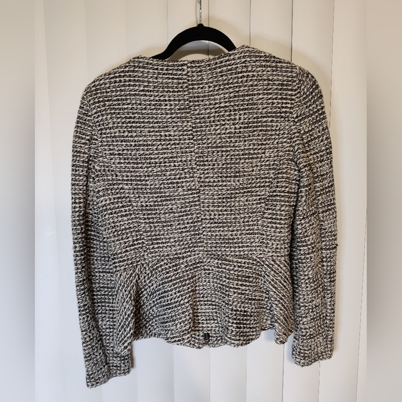 Loft Black and White Knit Jacket/Blazer Size Small - Picture 3 of 4